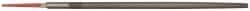 Simonds File - 8" Long, Second Cut, Round American-Pattern File - Double Cut, Tang - Industrial Tool & Supply