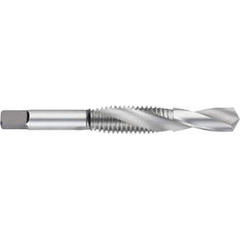 Titan USA - Combination Drill & Taps; Thread Size (Inch): 7/16-14 ; Drill Size (Letter): V ; Drill Size (Decimal Inch): 0.3770 ; Class of Fit: 2B ; Thread Limit: H3 ; Number of Flutes: 2 - Exact Industrial Supply