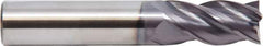 M.A. Ford - 1", 4 Flute, Solid Carbide, 0.03" Corner Radius End Mill - 4" OAL, 1-1/2" LOC - Industrial Tool & Supply