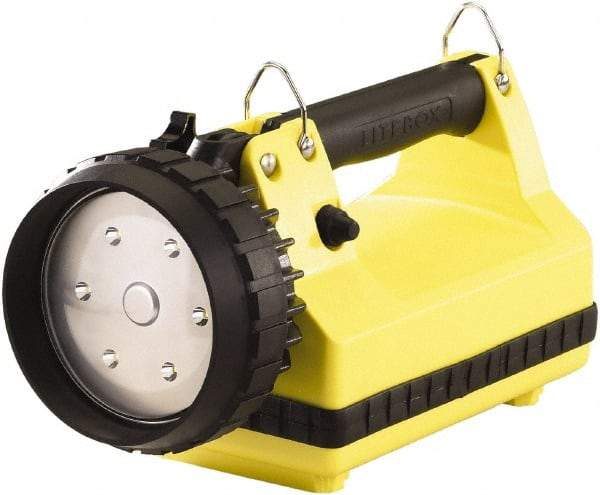 Streamlight - White LED Bulb, 615 Lumens, Spotlight/Lantern Flashlight - Yellow Plastic Body, 1 6V Battery Included - Industrial Tool & Supply