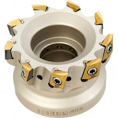 Iscar - 7 Inserts, 3" Cut Diam, 1" Arbor Diam, 0.551" Max Depth of Cut, Indexable Square-Shoulder Face Mill - 0/90° Lead Angle, 2" High, T290 LN.T 1506 Insert Compatibility, Through Coolant, Series SumoMill - Industrial Tool & Supply