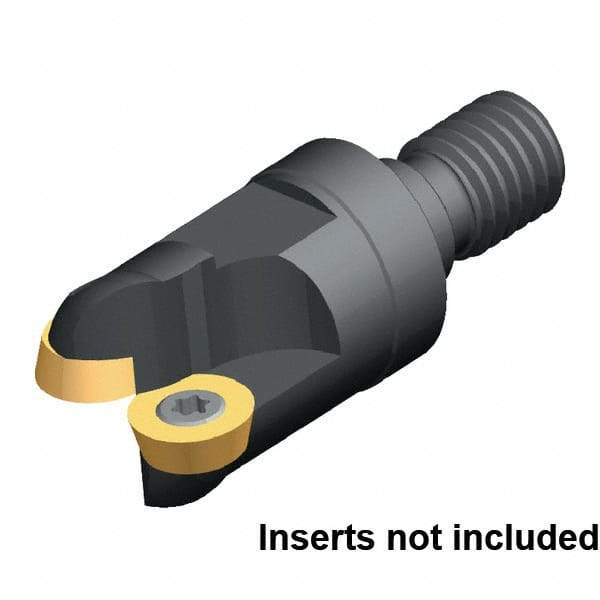 Kennametal - 25.4mm Cutting Diam, 1" Max Depth of Cut, Modular Connection Indexable Copy End Mill - 3 Inserts, RDHX 1003M0S Insert, KDM Toolholder - Industrial Tool & Supply