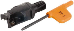 Kennametal - 20mm Cut Diam, 4.5mm Max Depth of Cut, 30mm OAL, Indexable Square Shoulder Helical End Mill - XD.. 0602.. Inserts, M10 Modular Connection, Series KMM - Industrial Tool & Supply