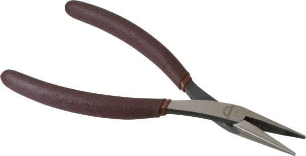 Paramount - 7-25/32" OAL, 1-9/16" Jaw Length x 17/32" Jaw Width, Long Nose Pliers - Serrated Jaw, Slim Line Head, Plastic Dipped Handles - Industrial Tool & Supply