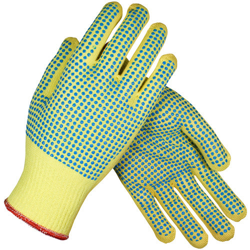 ‎08-K200PDD/M Gloves w/Kevlar Brand - 100% Kevlar - 13 Gauge - Lt. Wgt - ANSI2 - Dots One Side - Exact Industrial Supply