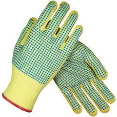 ‎08-K200PDD/L Gloves w/Kevlar Brand - 100% Kevlar - 13 Gauge - Lt. Wgt - ANSI2 - Dots One Side - Exact Industrial Supply