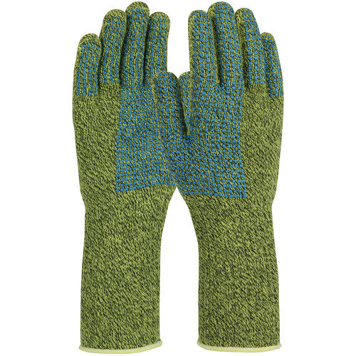 ‎08-K385/L Gloves w/Kevlar Brand - Kevlar/Steel Blend Gloves - 2 side special dot pattern - heavy weight - Exact Industrial Supply