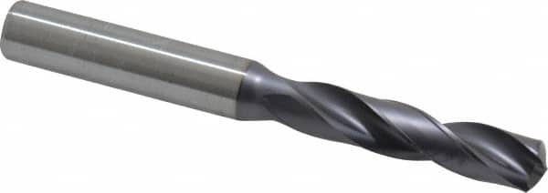 Kennametal - 8.8011mm 140° Spiral Flute Solid Carbide Screw Machine Drill Bit - Industrial Tool & Supply