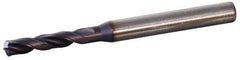 Kennametal - 0.3268" 140° Spiral Flute Solid Carbide Screw Machine Drill Bit - Right Hand Cut, 47mm Flute Length, 89mm OAL, Standard Point, Straight Shank, Through Coolant - Industrial Tool & Supply