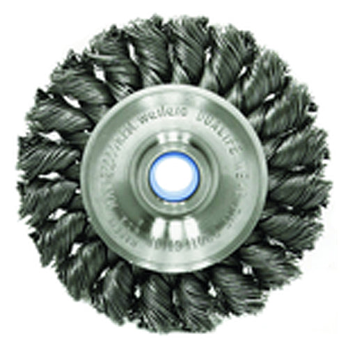 ‎3″ Diameter-3/8″-1/2″ Arbor Hole - Knot Twist Steel Wire Straight Wheel - Industrial Tool & Supply