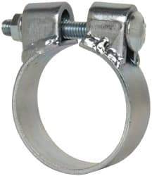 Made in USA - 2.67" ID, Steel Zinc Plated BCE Band Style Clamp - 0.12" Thick, 2-1/2" Hose - Industrial Tool & Supply