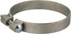 Made in USA - 3.67" ID, Steel Zinc Plated BCE Band Style Clamp - 0.12" Thick, 3-1/2" Hose - Industrial Tool & Supply
