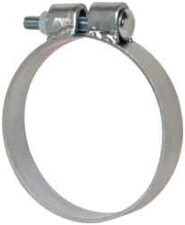 Made in USA - 4.67" ID, Steel Zinc Plated BCE Band Style Clamp - 0.12" Thick, 4-1/2" Hose - Industrial Tool & Supply