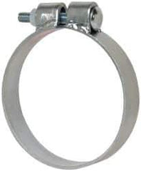 Made in USA - 4.67" ID, Steel Zinc Plated BCE Band Style Clamp - 0.12" Thick, 4-1/2" Hose - Industrial Tool & Supply