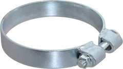 Made in USA - 5.17" ID, Steel Zinc Plated BCE Band Style Clamp - 0.12" Thick, 5" Hose - Industrial Tool & Supply