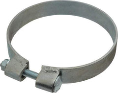 Made in USA - 5.67" ID, Steel Zinc Plated BCE Band Style Clamp - 0.12" Thick, 5-1/2" Hose - Industrial Tool & Supply