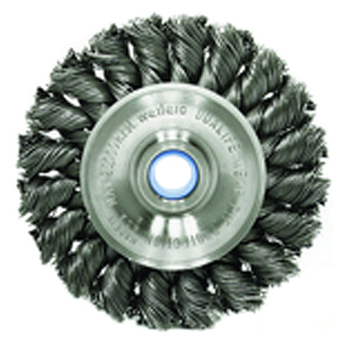 ‎3″ Diameter-3/8″-1/2″ Arbor Hole - Knot Twist Steel Wire Straight Wheel - Industrial Tool & Supply