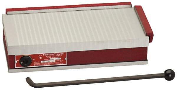 Suburban Tool - Fine Pole Rectangular Permanent Magnetic Block Chuck - 18" Long x 6" Wide x 2-5/8" High, Ceramic - Industrial Tool & Supply