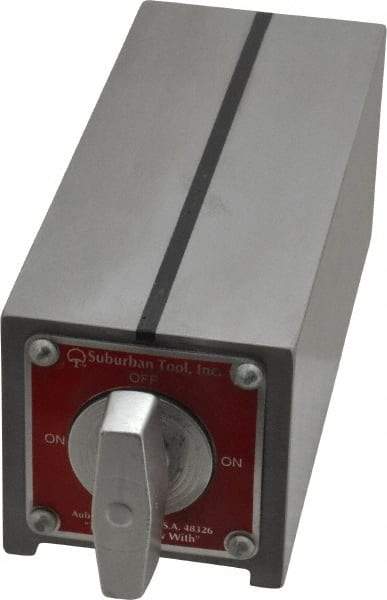 Suburban Tool - Standard Pole Rectangular Permanent Magnetic Block Chuck - 5" Long x 2" Wide x 2" High, Alnico - Industrial Tool & Supply