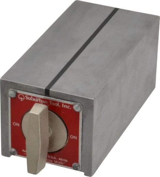 Suburban Tool - Standard Pole Rectangular Permanent Magnetic Block Chuck - 5-1/2" Long x 2-3/4" Wide x 2-1/2" High, Alnico - Industrial Tool & Supply