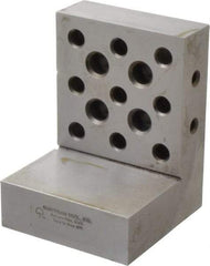 Suburban Tool - 3" Wide x 4" Deep x 3" High Steel Precision-Ground Angle Plate - Standard Plate, Machined Holes on Surface, Open End, 1" Thick, Single Plate - Industrial Tool & Supply