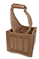 CLC - 17 Pocket Natural Leather Tool Tote - 8" Wide - Industrial Tool & Supply