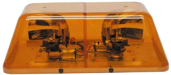 Federal Signal Emergency - 90,000 Candelas, Two 95 FPM Rotators, Magnetic Mount Emergency Turbo Beam Light Assembly - Powered by Cigarette Lighter Plug, Amber - Industrial Tool & Supply