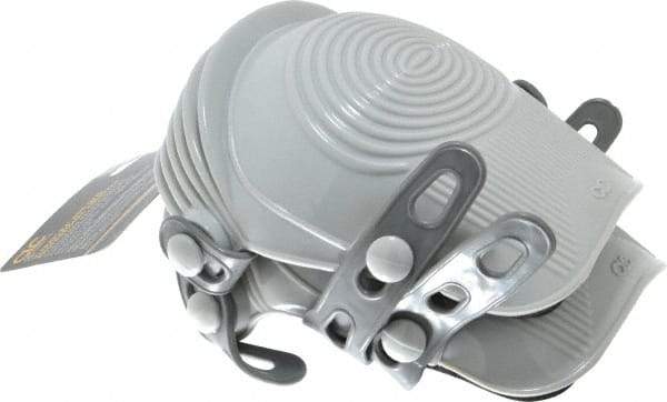 CLC - Size Universal, Button Straps, Hard Protective Cap, Knee Pad - Foam Padding, Gray, Rubber Straps, Rubber & Plastic Cover - Industrial Tool & Supply