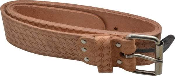 CLC - 29 to 46" Waist Tool Belt - 2" Wide, Natural (Color), Leather - Industrial Tool & Supply