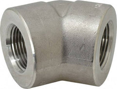 Value Collection - 1" Grade 304/304L Stainless Steel Pipe 45° Elbow - FNPT x FNPT End Connections, 3,000 psi - Industrial Tool & Supply