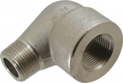 Merit Brass - 3/4" Grade 304/304L Stainless Steel Pipe 90° Street Elbow - FNPT x MNPT End Connections, 3,000 psi - Industrial Tool & Supply