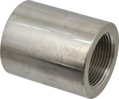 Merit Brass - 1-1/4" Grade 304/304L Stainless Steel Pipe Coupling - FNPT x FNPT End Connections, 3,000 psi - Industrial Tool & Supply