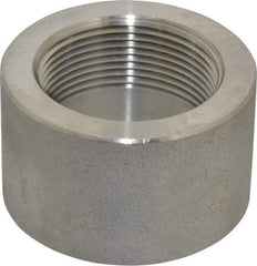 Merit Brass - 1-1/2" Grade 304/304L Stainless Steel Pipe Half Coupling - FNPT End Connections, 3,000 psi - Industrial Tool & Supply