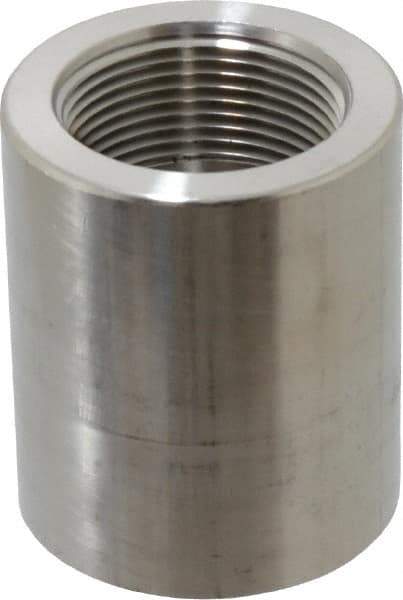 Merit Brass - 1-1/4 x 1" Grade 304/304L Stainless Steel Pipe Reducer Coupling - FNPT x FNPT End Connections, 3,000 psi - Industrial Tool & Supply