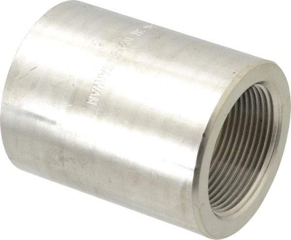 Merit Brass - 1-1/2 x 3/4" Grade 304/304L Stainless Steel Pipe Reducer Coupling - FNPT x FNPT End Connections, 3,000 psi - Industrial Tool & Supply
