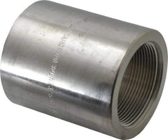 Merit Brass - 2 x 1-1/2" Grade 304/304L Stainless Steel Pipe Reducer Coupling - FNPT x FNPT End Connections, 3,000 psi - Industrial Tool & Supply