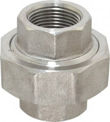 Value Collection - 1" Grade 304/304L Stainless Steel Pipe Union - FNPT x FNPT End Connections, 3,000 psi - Industrial Tool & Supply