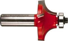 Freud - 1-5/8" Cut Diam, 3/4" Length of Cut, 4 Flute Round-Over Edge Profile Router Bit - Carbide-Tipped, 1/2" Shank Diam, 2-3/4" OAL, Proprietary Coating - Industrial Tool & Supply