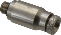 Norgren - 4mm Outside Diam, 10-32 UNF, Nickel Plated Brass Push-to-Connect Tube Male Connector - 260 Max psi, Tube to Male UNF Connection, Nitrile O-Ring - Industrial Tool & Supply