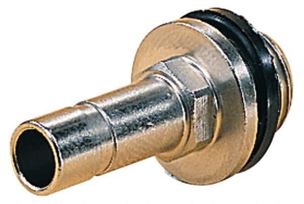 Norgren - 3/8 BSPP Nickel Plated Brass Push-to-Connect Tube Male Stem Connector - 260 Max psi, Stem to Male Connection, Nitrile O-Ring, 0 to 175°F Working Temp - Industrial Tool & Supply