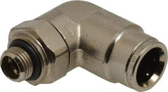 Norgren - 10mm Outside Diam, 1/8 BSPP, Nickel Plated Brass Push-to-Connect Tube Male Swivel Elbow - 260 Max psi, Tube to Male BSPP Connection, Nitrile O-Ring - Industrial Tool & Supply