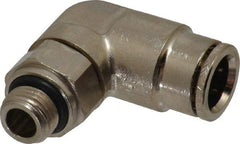 Norgren - 12mm Outside Diam, 1/4 BSPP, Nickel Plated Brass Push-to-Connect Tube Male Swivel Elbow - 260 Max psi, Tube to Male BSPP Connection, Nitrile O-Ring - Industrial Tool & Supply