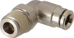 Norgren - 6mm Outside Diam, 1/4 BSPT, Nickel Plated Brass Push-to-Connect Tube Male Swivel Elbow - 260 Max psi, Tube to Male BSPT Connection, Nitrile O-Ring - Industrial Tool & Supply