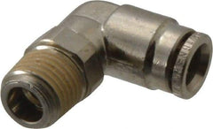 Norgren - 8mm Outside Diam, 1/4 BSPT, Nickel Plated Brass Push-to-Connect Tube Male Swivel Elbow - 260 Max psi, Tube to Male BSPT Connection, Nitrile O-Ring - Industrial Tool & Supply