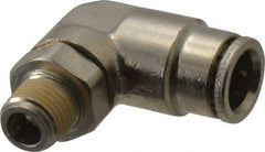 Norgren - 12mm Outside Diam, 1/4 BSPT, Nickel Plated Brass Push-to-Connect Tube Male Swivel Elbow - 260 Max psi, Tube to Male BSPT Connection, Nitrile O-Ring - Industrial Tool & Supply