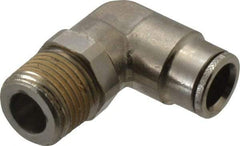 Norgren - 12mm Outside Diam, 1/2 BSPT, Nickel Plated Brass Push-to-Connect Tube Male Swivel Elbow - 260 Max psi, Tube to Male BSPT Connection, Nitrile O-Ring - Industrial Tool & Supply