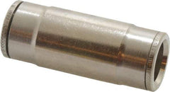 Norgren - 14mm Outside Diam, Nickel Plated Brass Push-to-Connect Tube Union - 260 Max psi, Tube to Tube Connection, Nitrile O-Ring - Industrial Tool & Supply