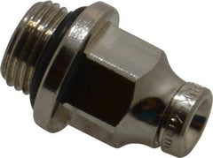 Norgren - 4mm Outside Diam, 1/8 BSPP, Nickel Plated Brass Push-to-Connect Tube Male Connector - 260 Max psi, Tube to Male BSPP Connection, Nitrile O-Ring - Industrial Tool & Supply