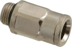 Norgren - 8mm Outside Diam, 1/8 BSPP, Nickel Plated Brass Push-to-Connect Tube Male Connector - 260 Max psi, Tube to Male BSPP Connection, Nitrile O-Ring - Industrial Tool & Supply