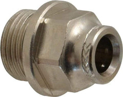 Norgren - 8mm Outside Diam, 3/8 BSPP, Nickel Plated Brass Push-to-Connect Tube Male Connector - 260 Max psi, Tube to Male BSPP Connection, Nitrile O-Ring - Industrial Tool & Supply